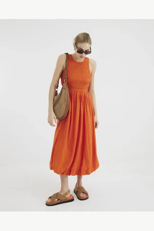 River Island Womens Sleeveless Bubble Hem Racer Midi Dress