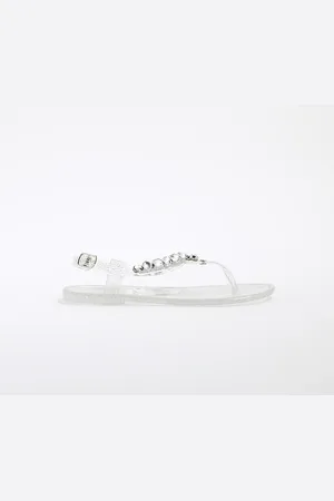 River Island Girls Jewel Jelly Thong Sandals