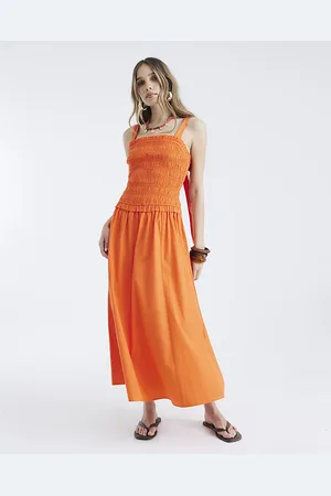 River Island Womens Shirred Midi Dress