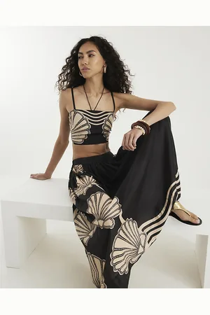 River Island Womens Printed Beach Crop Top