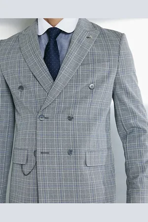 River Island Mens Skinny Fit Check Suit Jacket