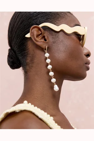 River Island Womens Pearl Drop Earrings