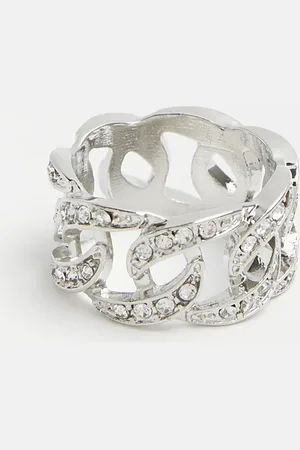 River Island Mens Colour Chain Link Ring