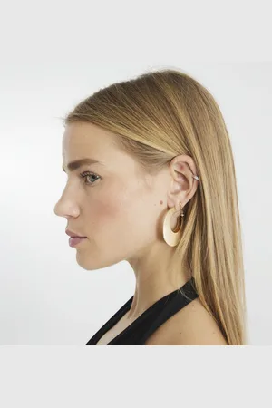 River Island Womens Brushed Metal Thick Hoop Earrings