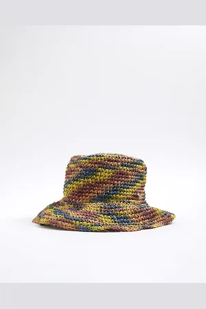 River Island Womens Multi Colour Straw Bucket Hat