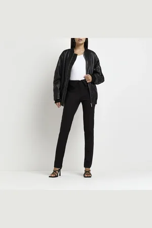River Island Womens Fold Over Skinny Trousers