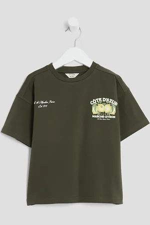 River Island Mini Boys Cote Dazur Lemon T-Shirt