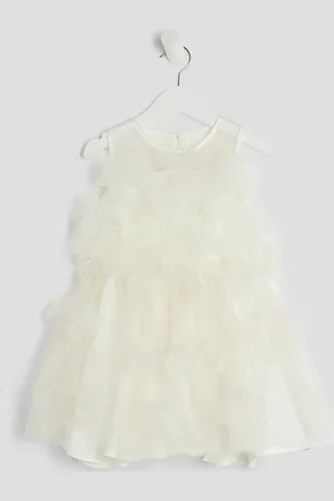 River Island Mini Girls 3D Floral Tulle Skater Dress