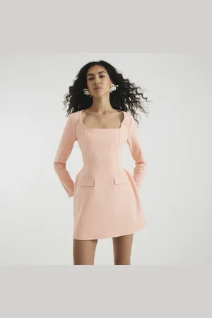 River Island Womens Long Sleeve Square Neck Mini Dress