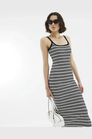 River Island Womens Sleeveless Stripe Strappy Cami Dress