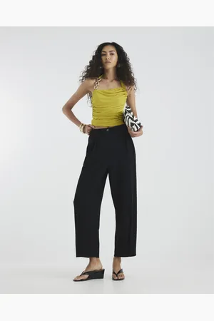 River Island Womens Straight Leg Pleated Trousers