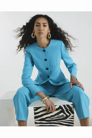 River Island Womens Round Neck Fitted Blazer