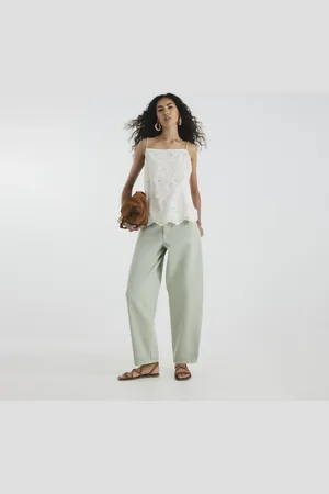 River Island Womens Elasticated Barrel Leg Jeans