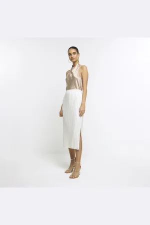 River Island Womens Beaded Midi Skirt