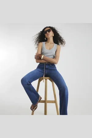River Island Womens Denim Mid Rise Bootcut Jeans
