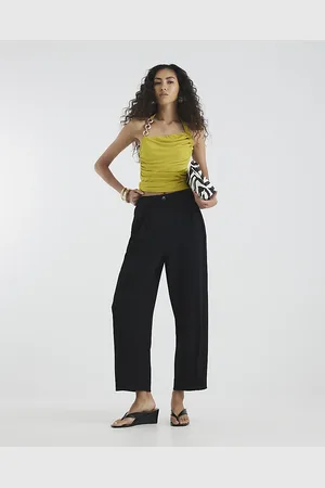 River Island Womens Straight Leg Pleated Trousers
