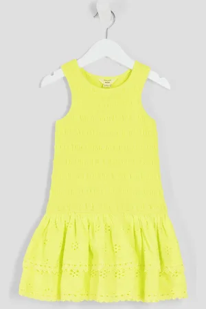 River Island Mini Girls Shirred Rara Dress