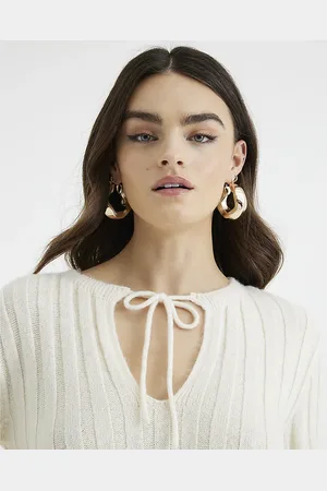 River Island Womens Organic Hoop Earrings