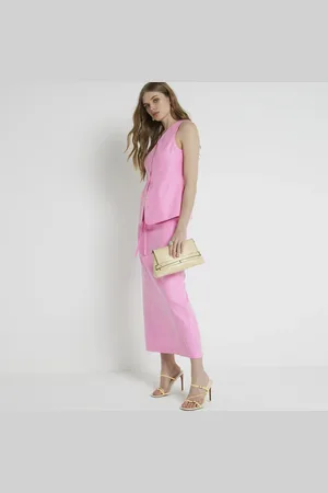 River Island Womens Ri Studio Texture Pencil Maxi Skirt