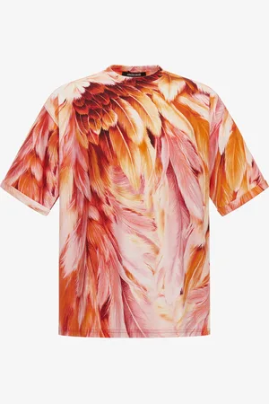 Roberto Cavalli Plumange Print T-shirt - Male T-shirts And Polos S