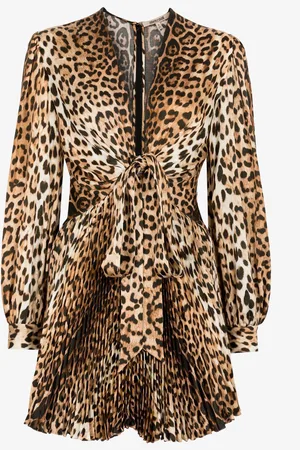 Roberto Cavalli Leopard-print Mini Dress - Female Dresses 38