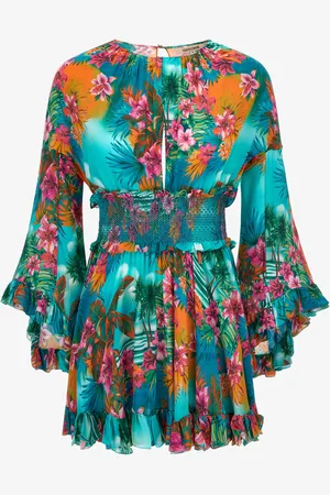 Roberto Cavalli Mini Dress Hawaii Print - Female Dresses 44