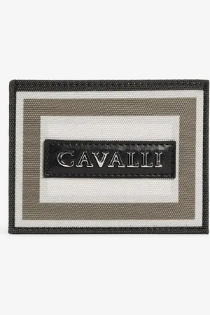 Roberto Cavalli Logo-plaque Striped Cardholder - Male Bags & Accessories Unica