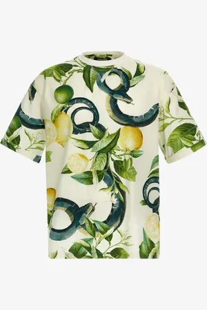 Roberto Cavalli Lemon Print T-shirt - Male T-shirts Xs