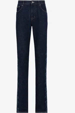 Roberto Cavalli Leopard Print Straight-leg Jeans - Male Trousers & Shorts 30