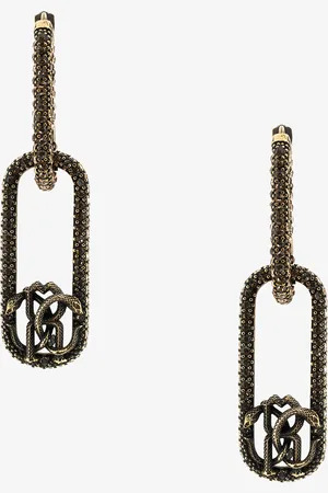 Roberto Cavalli Earrings With Monogram Rc - Female Fashion Jewelry Unica