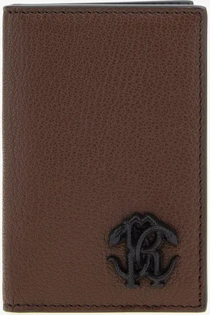 Roberto Cavalli Cardholder With Monogram Rc - Male Small Leather Goods Unica