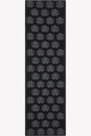 Roberto Cavalli Wool Scarf With Monogram Rc - Scarves & Silks Unica