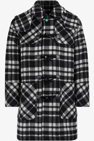 Roberto Cavalli Plaid Duffle Coat - Male Coats & Jackets 48
