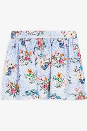 Roberto Cavalli Jaguar And Flower-print Pleated Skirt - Female Baby Girls (6m-3y) 06m