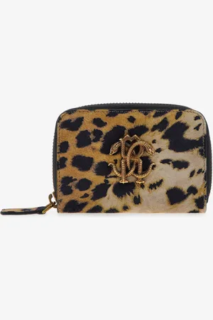 Roberto Cavalli Small Wallet With Monogram Rc And Zip - Female Small Leather Goods Unica