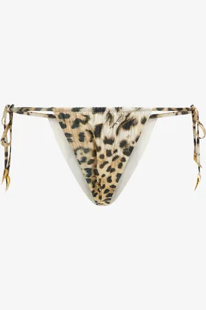 Roberto Cavalli Slip Bikini Jaguar Skin - Female Beachwear Xs