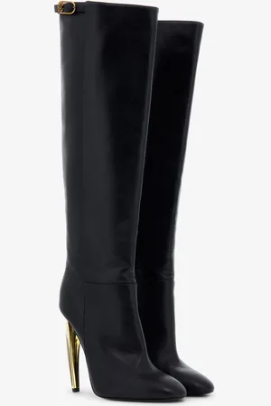 Roberto Cavalli Leather Knee-high Boots - Female Boots & Booties 38