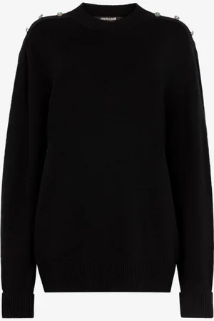 Roberto Cavalli Stud-embellished Crew-neck Jumper - Female Knitwear 40