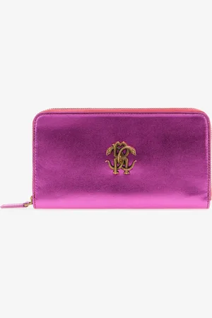 Roberto Cavalli Wallet With Monogram Rc And Zip - Female Small Leather Goods Unica