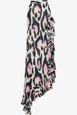 Roberto Cavalli Leopard-print Asymmetric Skirt - Female Skirts 38