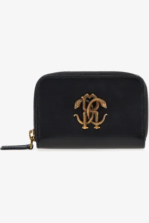 Roberto Cavalli Small Wallet With Monogram Rc And Zip - Female Small Leather Goods Unica