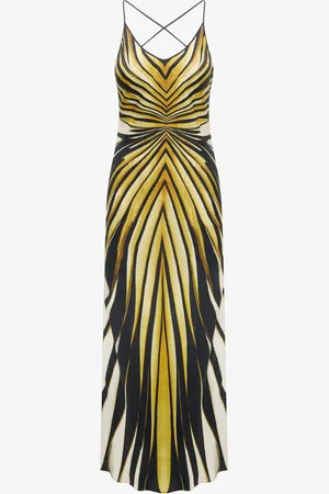 Roberto Cavalli Ray Of Print Silk Maxi Dress - Female Slip Dresses 38