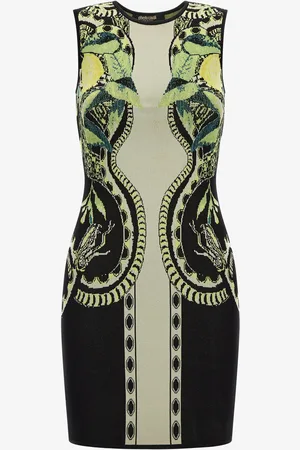 Roberto Cavalli Lemon Print Knit Dress - Female Dresses S