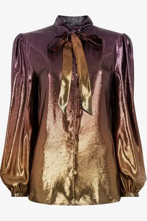 Roberto Cavalli D??grad?? Tie-neck Top - Female Blouses & Tops 42