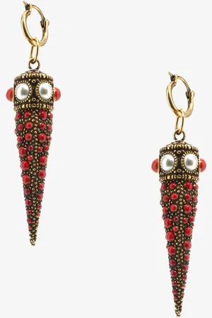 Roberto Cavalli Dangling Earrings With Stones - Female Fashion Jewelry Unica