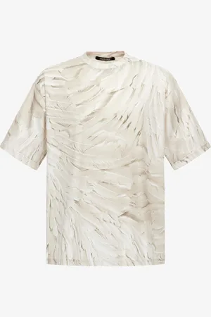 Roberto Cavalli Plumange Print T-shirt - Male T-shirts And Polos S