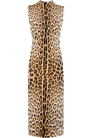 Roberto Cavalli Leopard-print Dress - Female Dresses 40