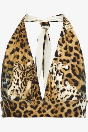 Roberto Cavalli Triangle Bikini With Jaguar Skin - Female Beachwear Xs
