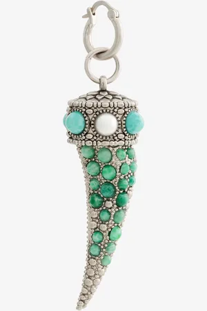 Roberto Cavalli Tiger Tooth Embellished Earrings - Female Fashion Jewelry Unica