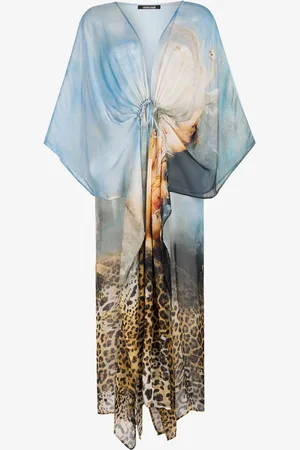 Roberto Cavalli Graphic-print Silk Kaftan - Female Dresses 42